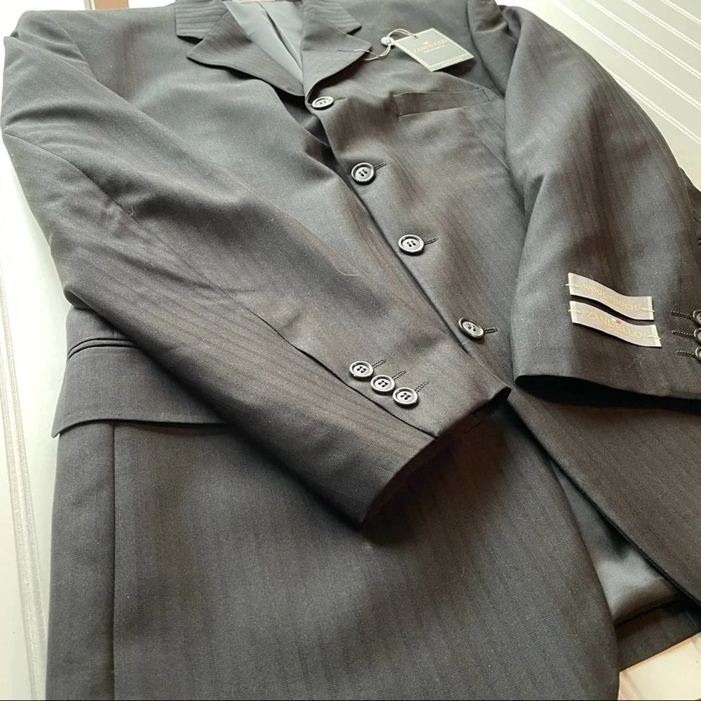 Zandello Collezioni Suit Jacket Blazer Sport Coat Black Size 40R formal office